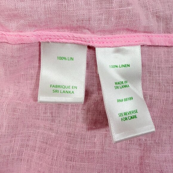 Lilly Pulitzer Sarasota Linen Tunic Top Size M Baby Pink - Picture 10 of 10